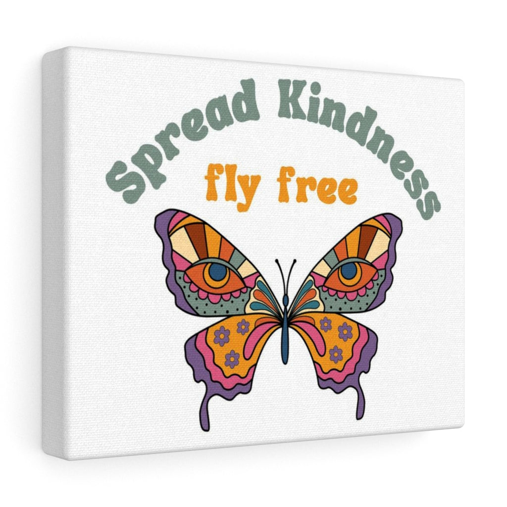 WITH SAYING WALL CANVAS ART | Green White Orange | Spread Kindness