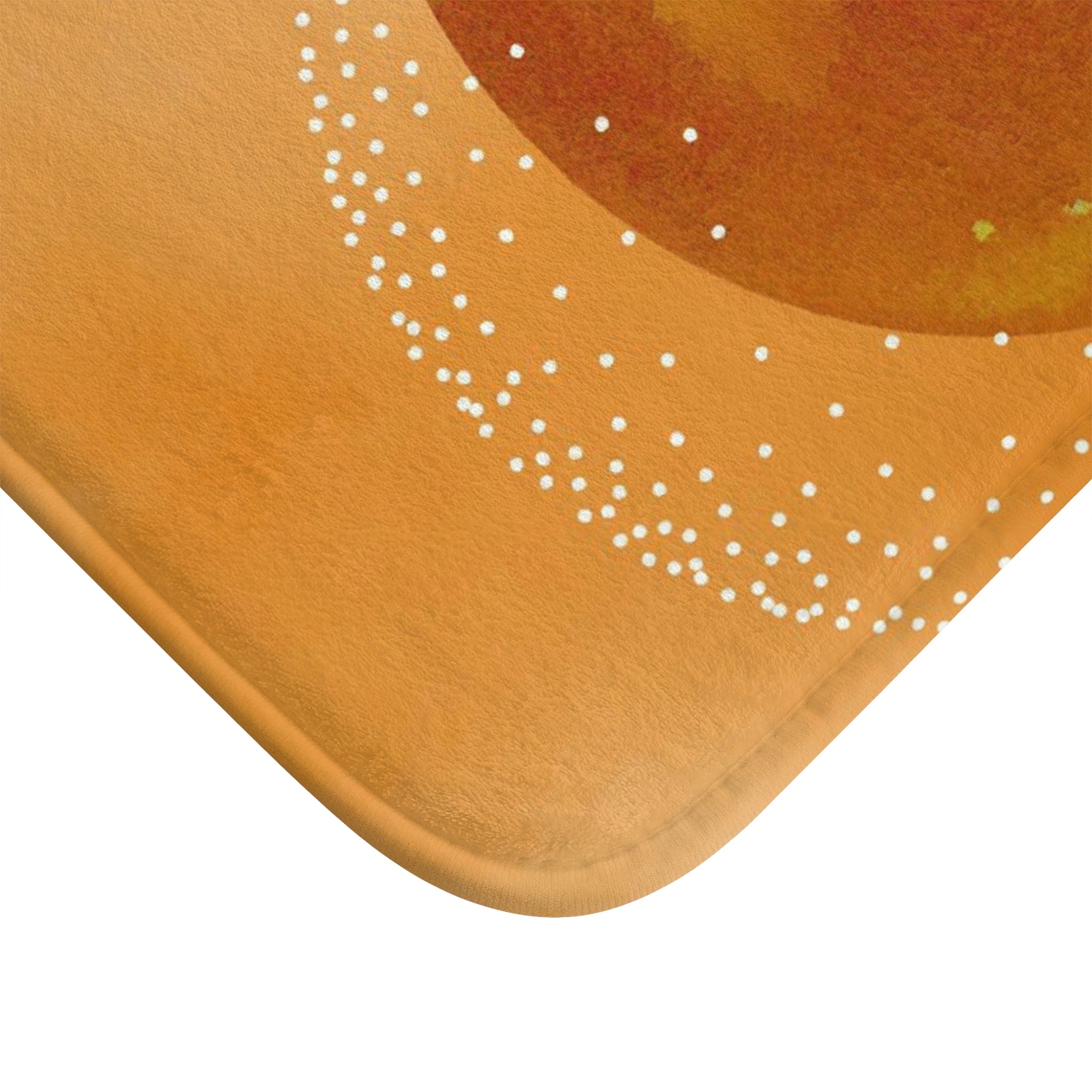 Blue Rust Orange Minimalist | Abstract Bath Mat