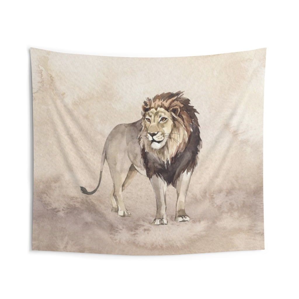 Southwestern Tapestry | Beige Lion Safari