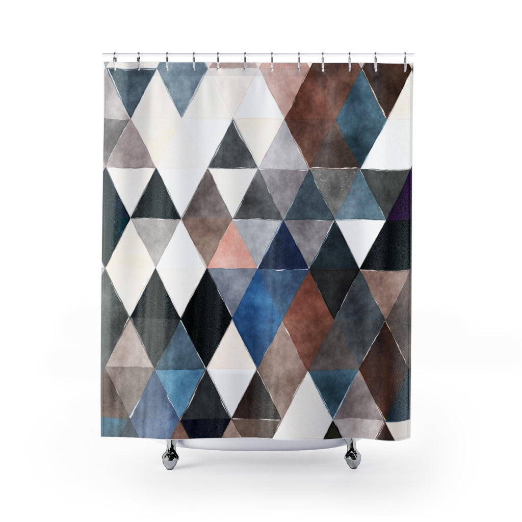 modern boho fabric shower curtain
