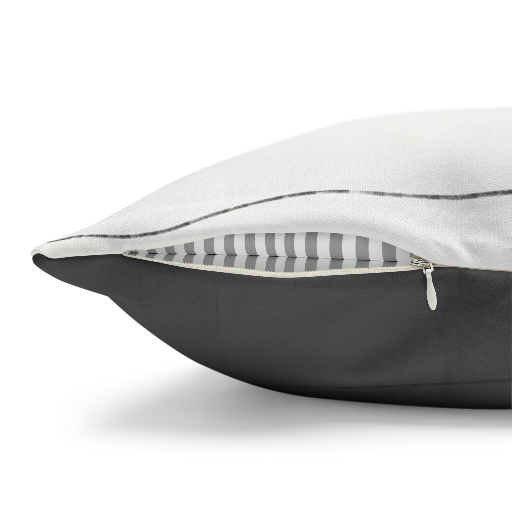 Abstract Boho Pillow Cover | Grey White