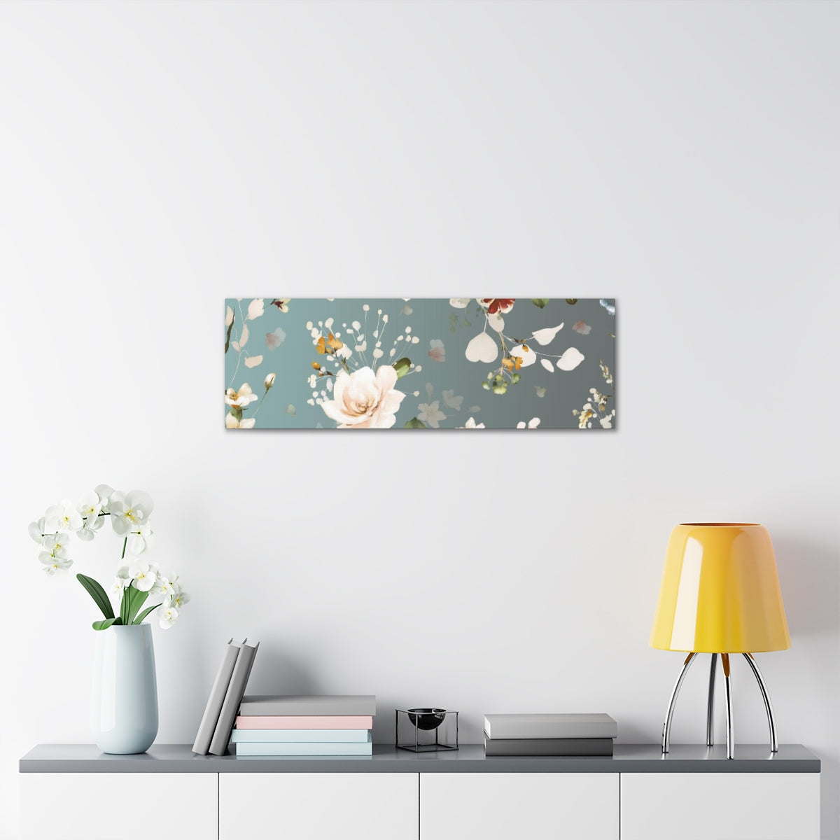 Floral Wall Canvas Print | Green Garden