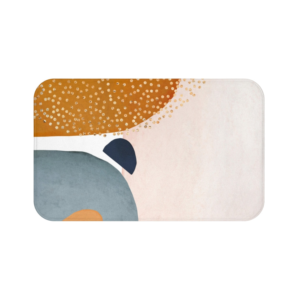 dusty blue, burnt orange Bath Mat
