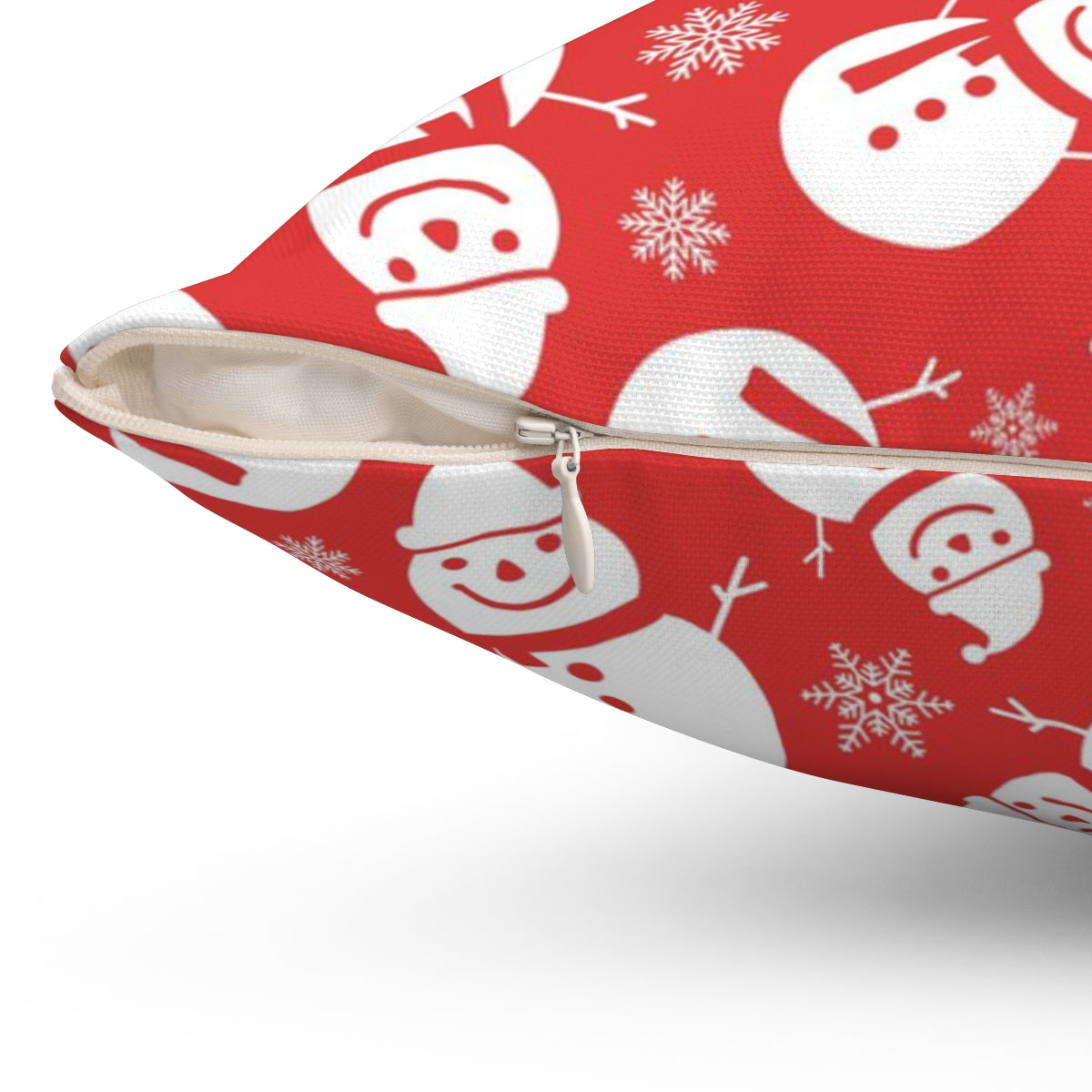 Scandi Nordic Boho Square Pillow Cover | Red White Folk Birds