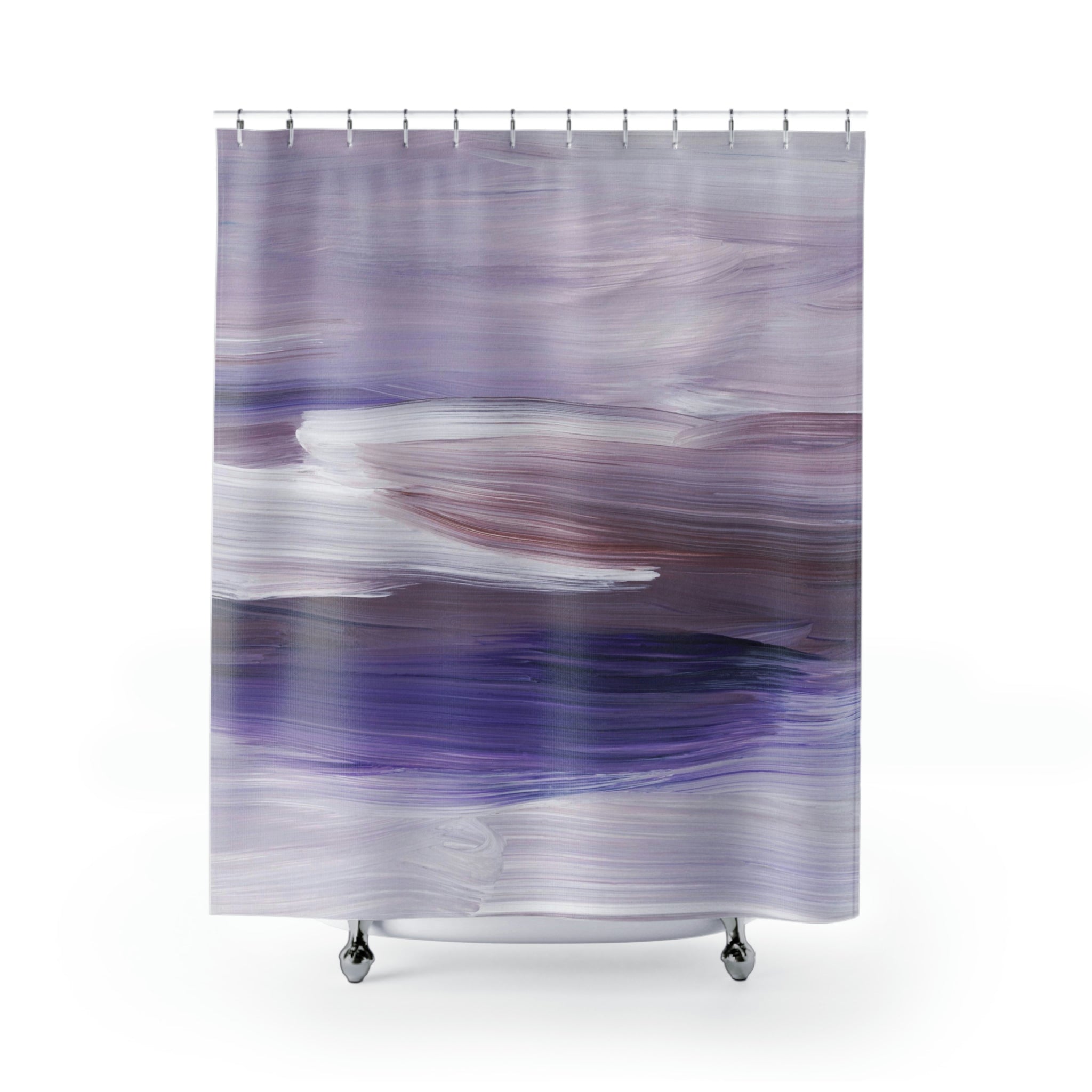 modern boho fabric shower curtain