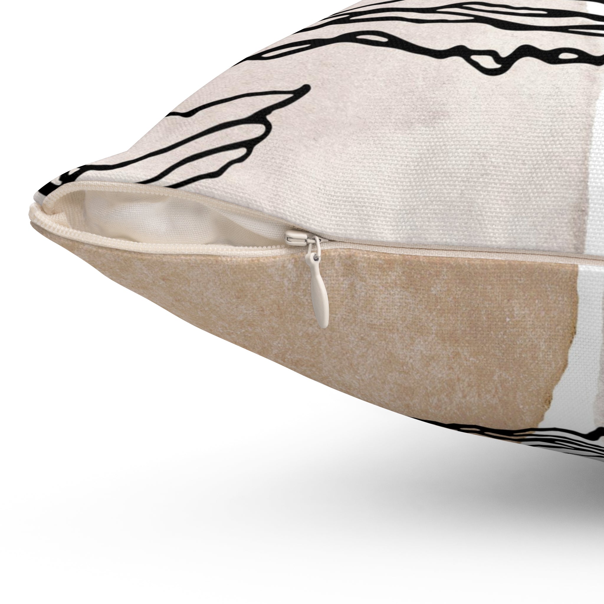 Abstract Pillow Cover | Blush Pink Black White