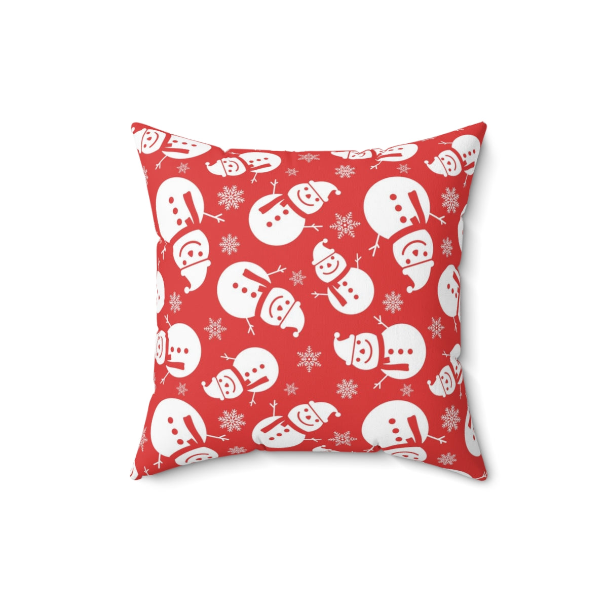 Scandi Nordic Boho Square Pillow Cover | Red White Folk Birds