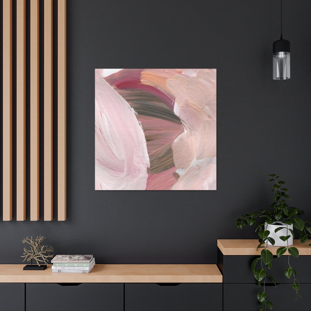 Abstract Canvas Wall Art | Blush Pink