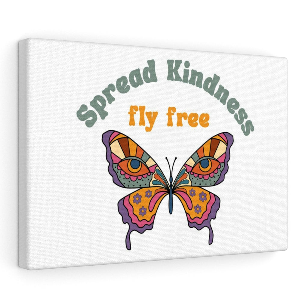 WITH SAYING WALL CANVAS ART | Green White Orange | Spread Kindness