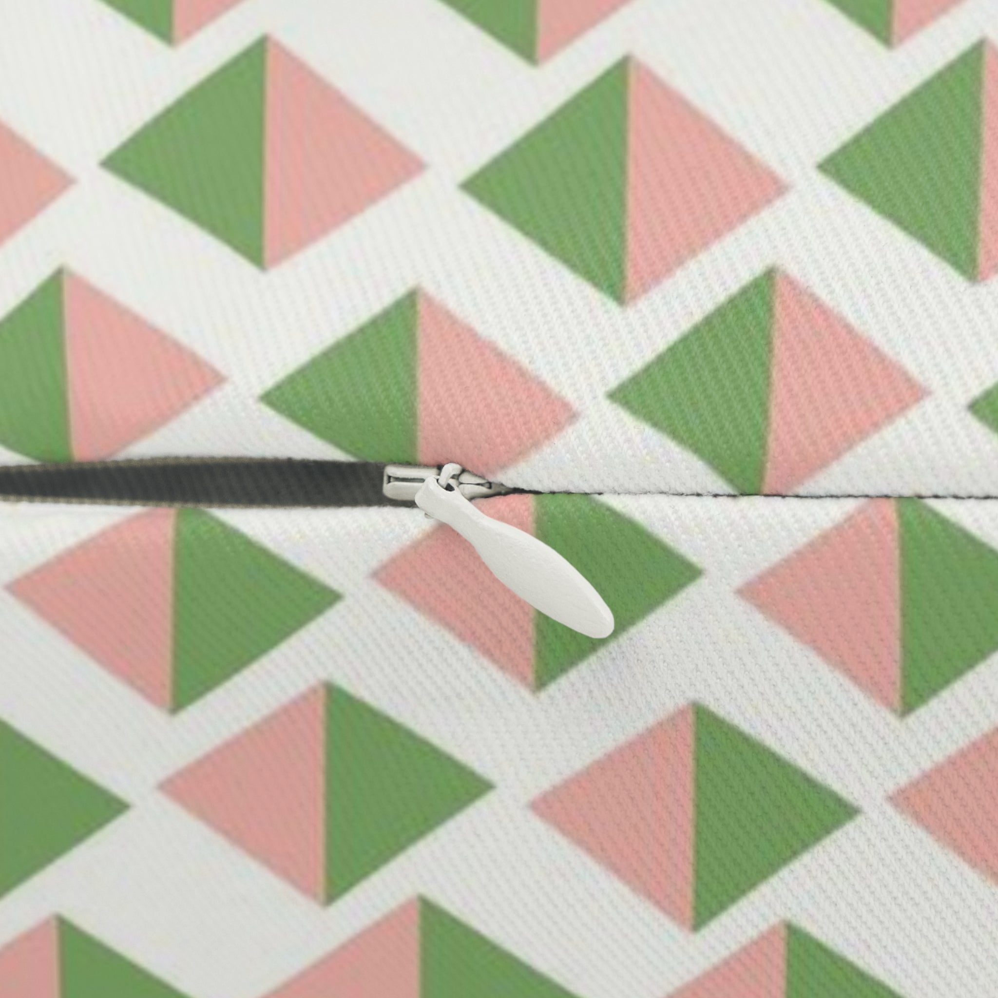 Boho Lumbar Pillow | Mid Century Geometric Pink Green