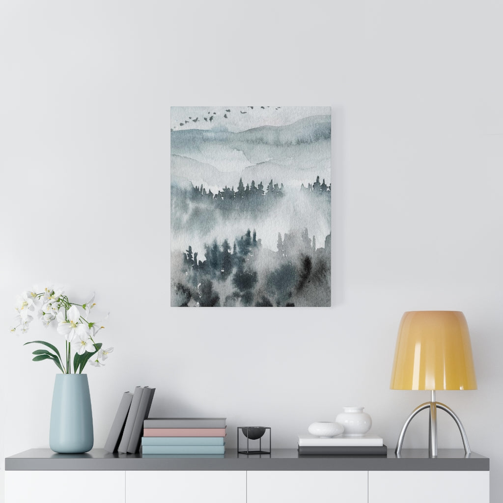 Nature Wall Canvas Art | Gray Woodlands