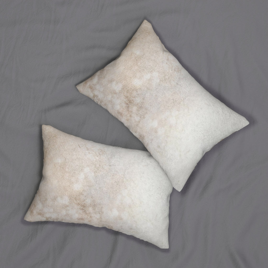 Abstract Boho Lumbar Pillow | Beige White