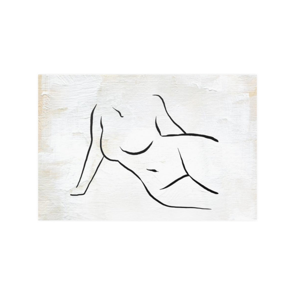 Abstract Terracotta Art Prints | White Cream
