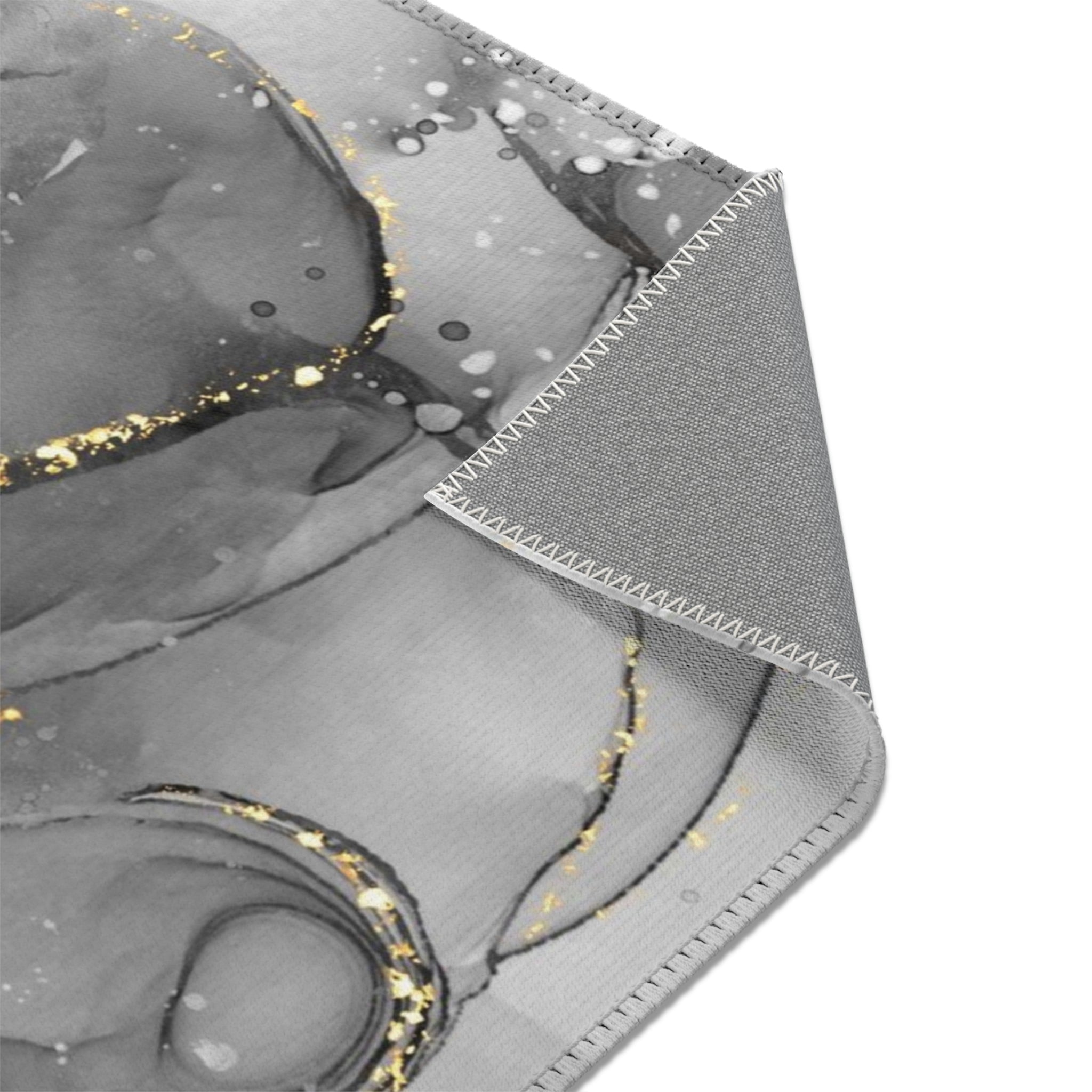 Abstract Area Rug | Gray Black White