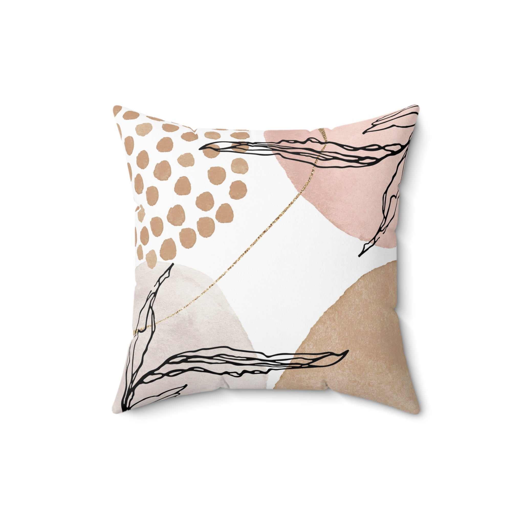 Abstract Pillow Cover | Blush Pink Black White