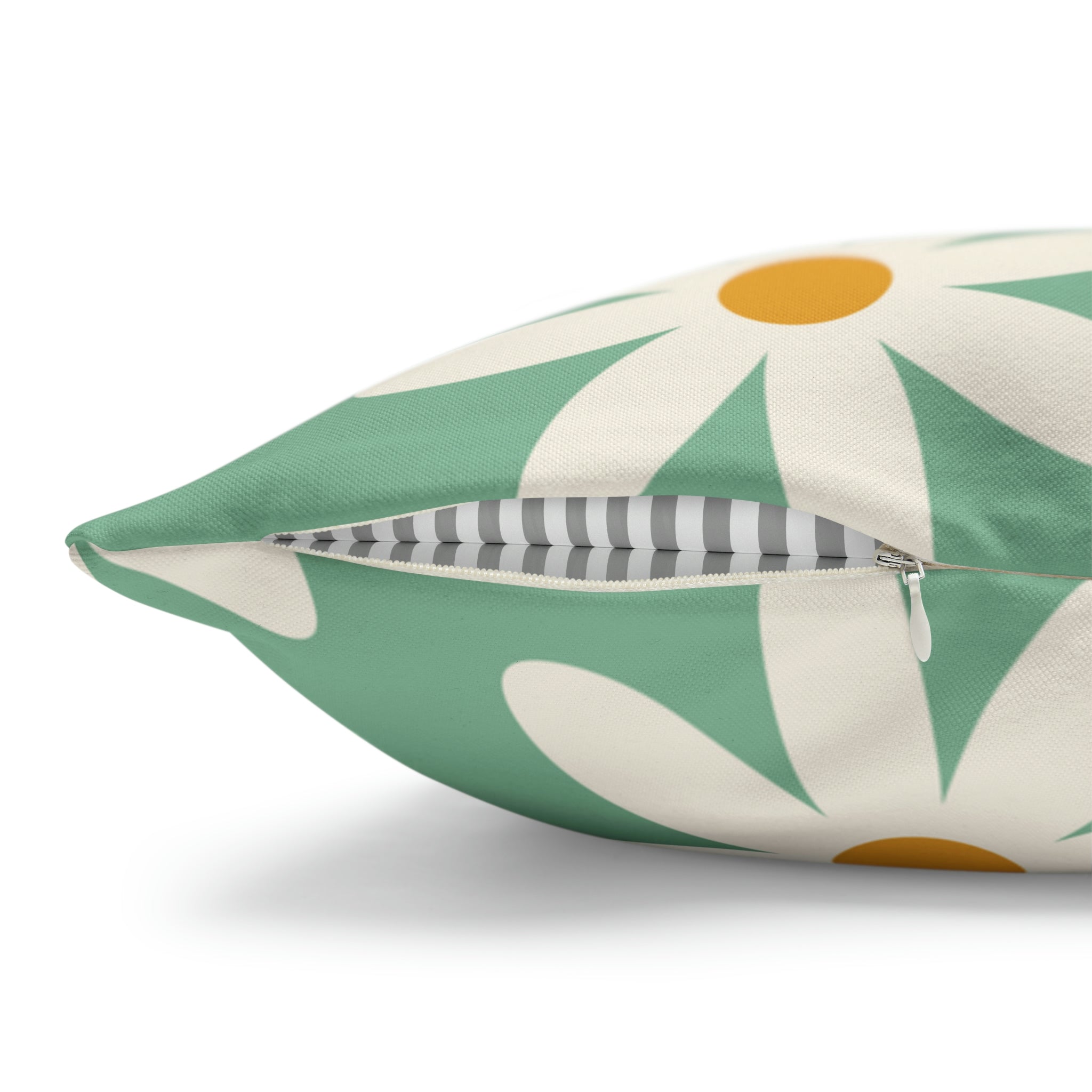 Groovy Pillow Cover | Green White Floral