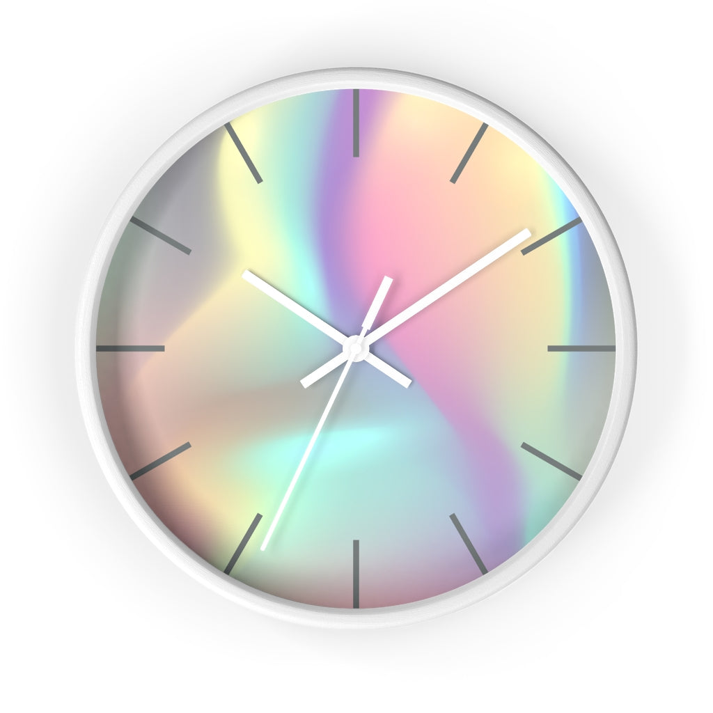 Wood, Holographic Wall Clock 10"