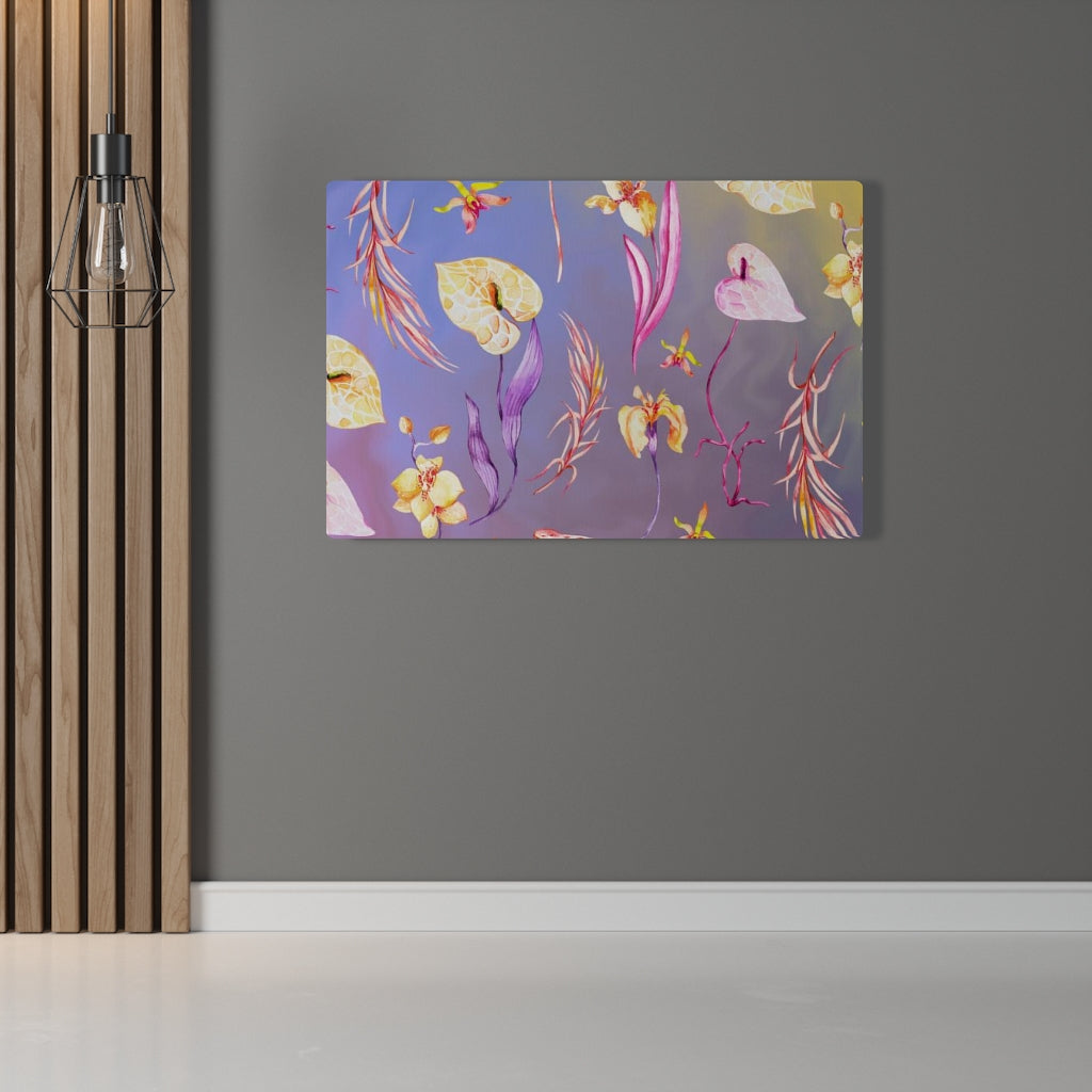 FLORAL CANVAS ART | Purple Yellow Orchid
