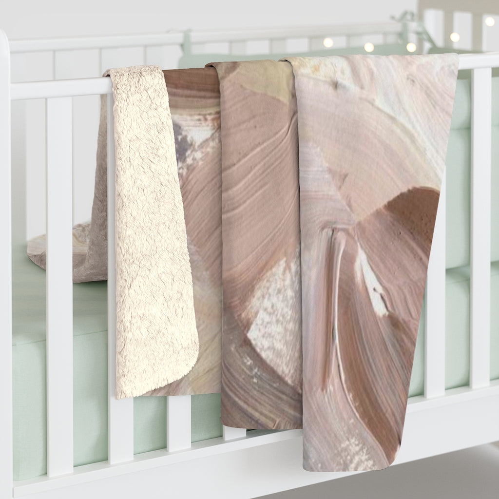 Acrylic Comfy Blanket | Brown Beige Pink