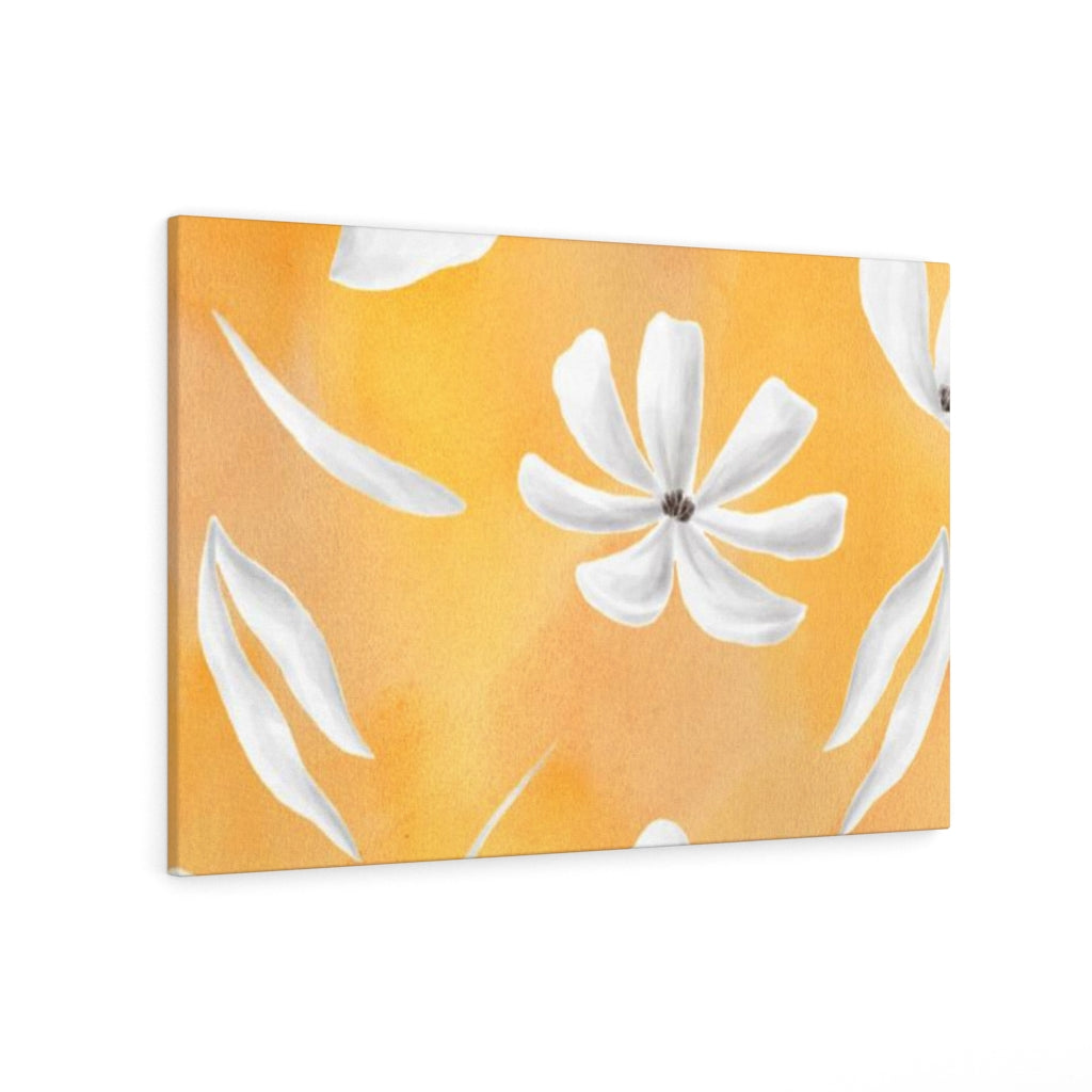 FLORAL CANVAS ART | White Canary Yellow