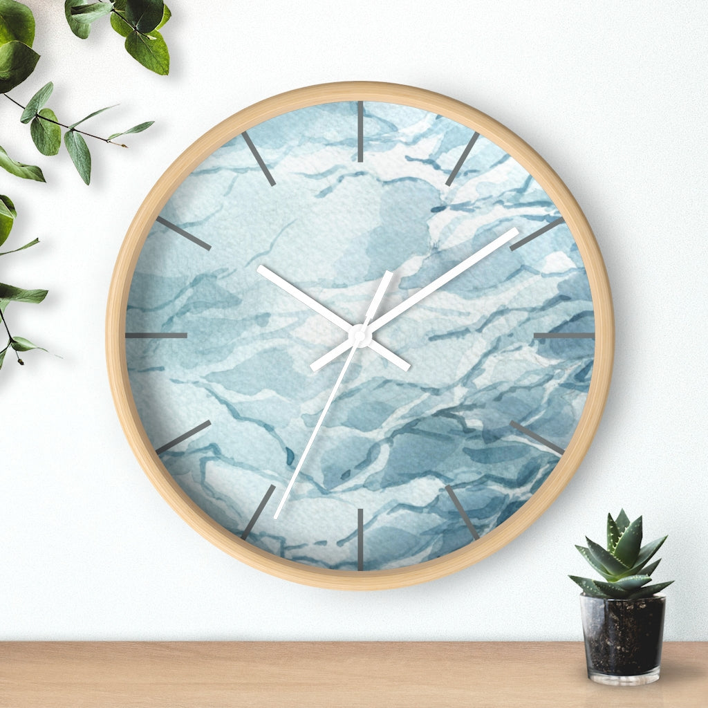 Ocean Blue | Wood Wall Clock 10"