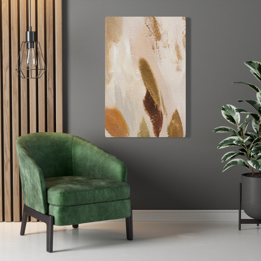 Abstract Canvas Art | Brown White Cream Beige