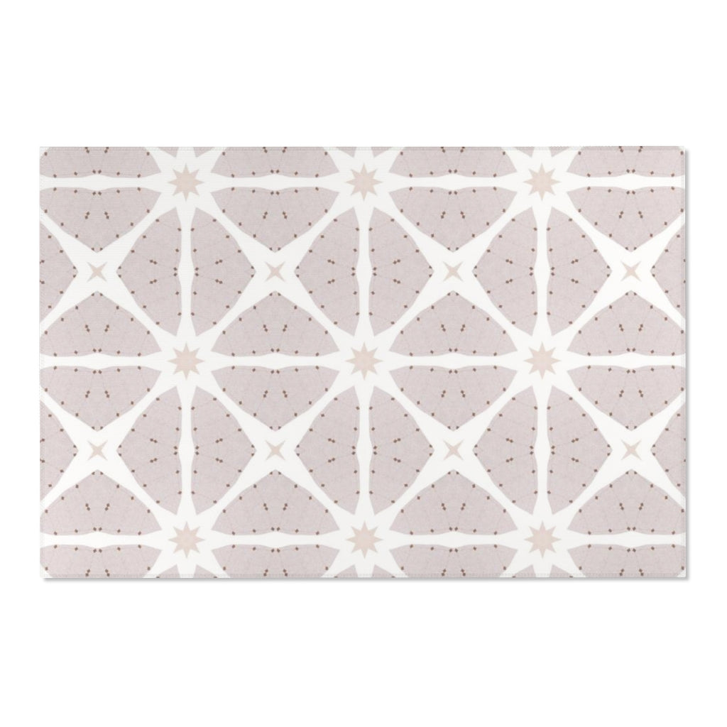 Geometric Area Rug | Beige Cream Pattern