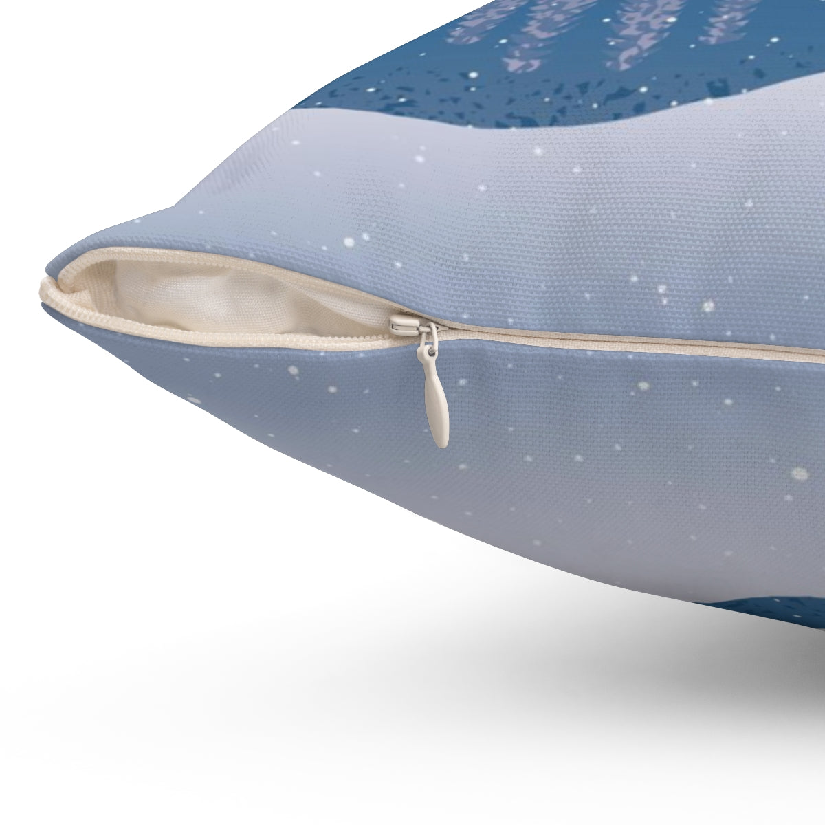 Scandi Nordic Boho Square Pillow Cover | Purple Pink Winter Landscape