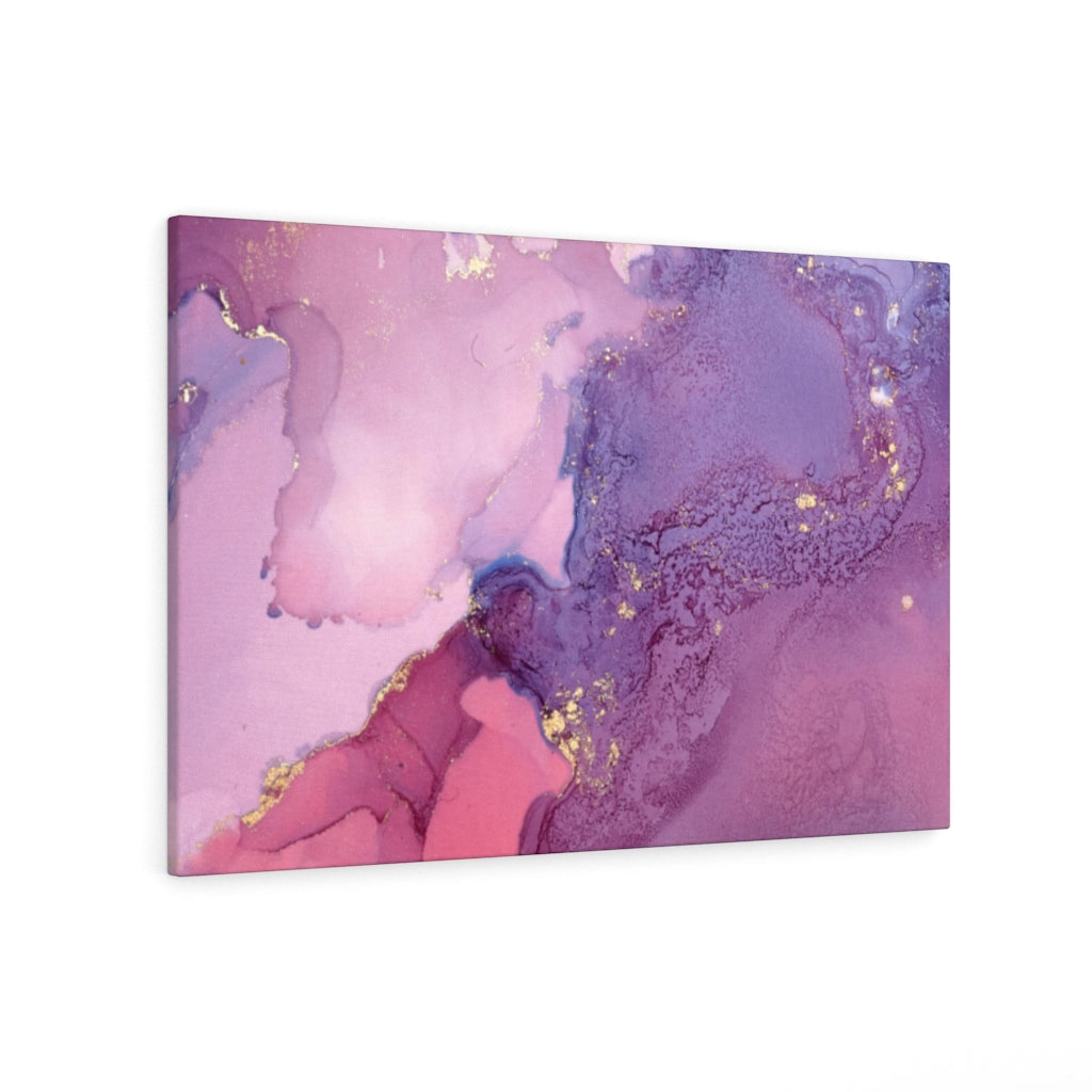Abstract Canvas Art | Purple Pink Gold