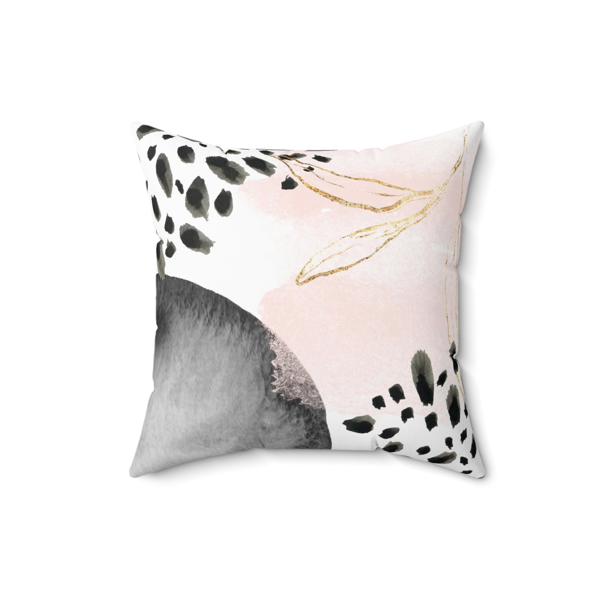 Abstract Floral Pillow Cover | Blush Pink Gray Ombre