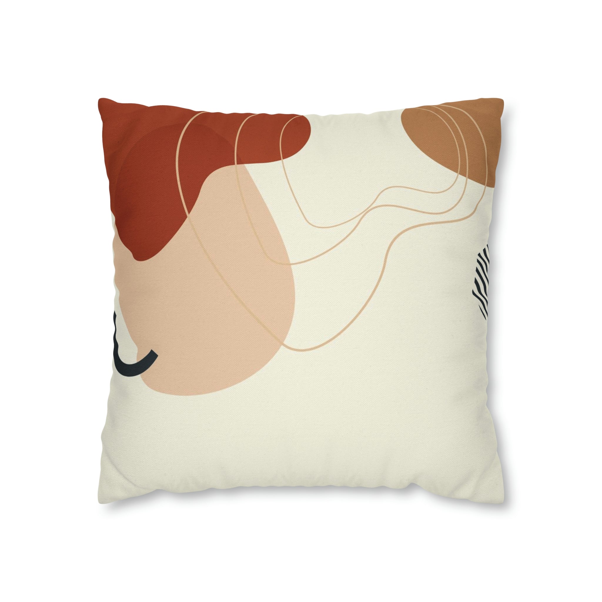 Abstract Pillow Cover | Cream Geometric