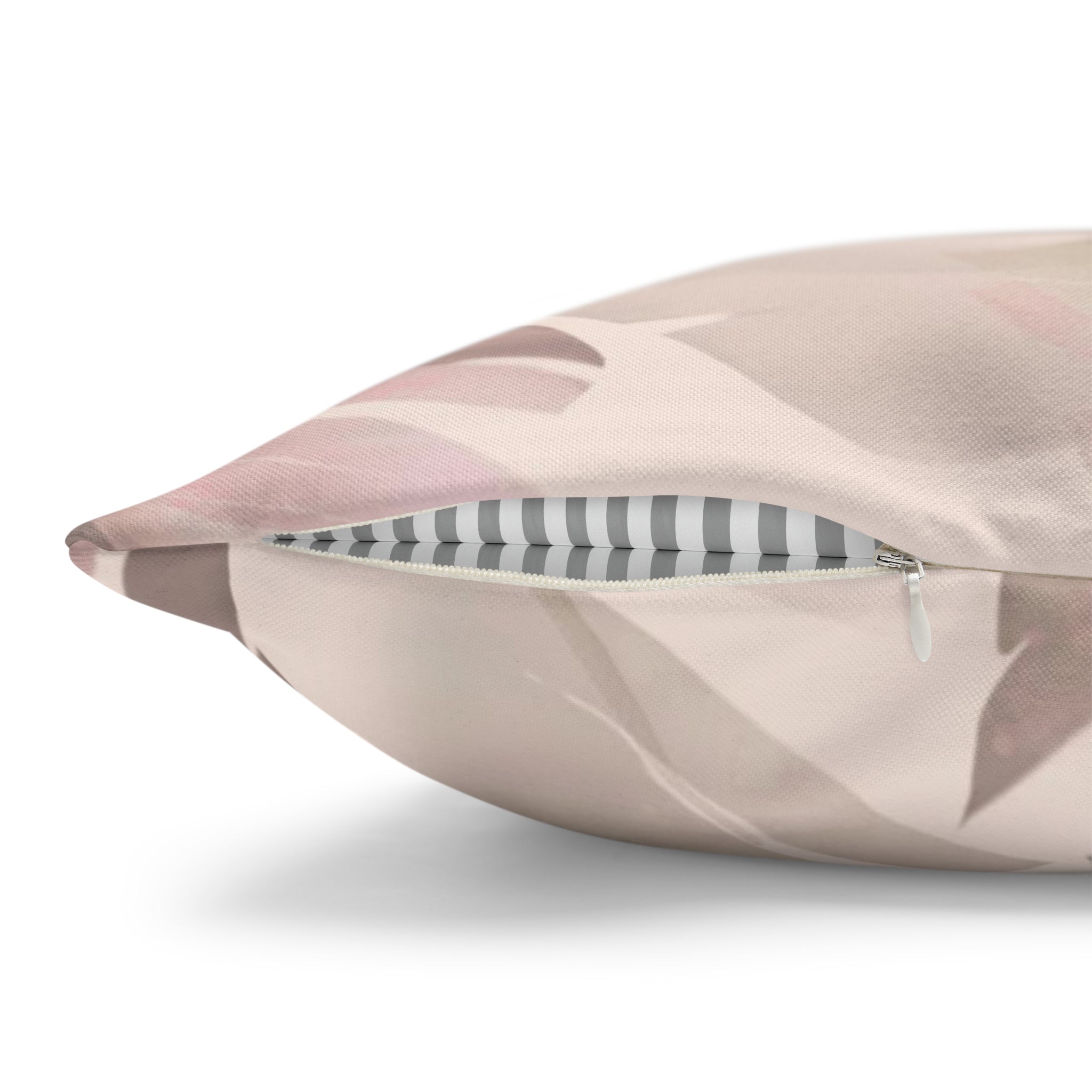 Floral Pillow Cover | Blush Pink Beige, Jungle Leaves