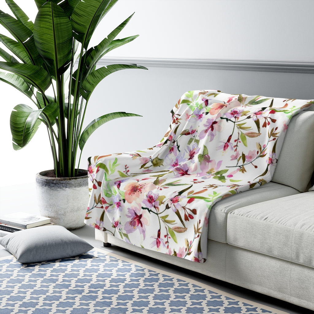 sherpa fleece throw blanket
