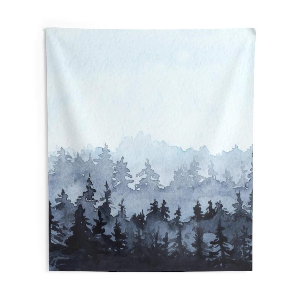 Landscape Tapestry | White Sky Blue Forest