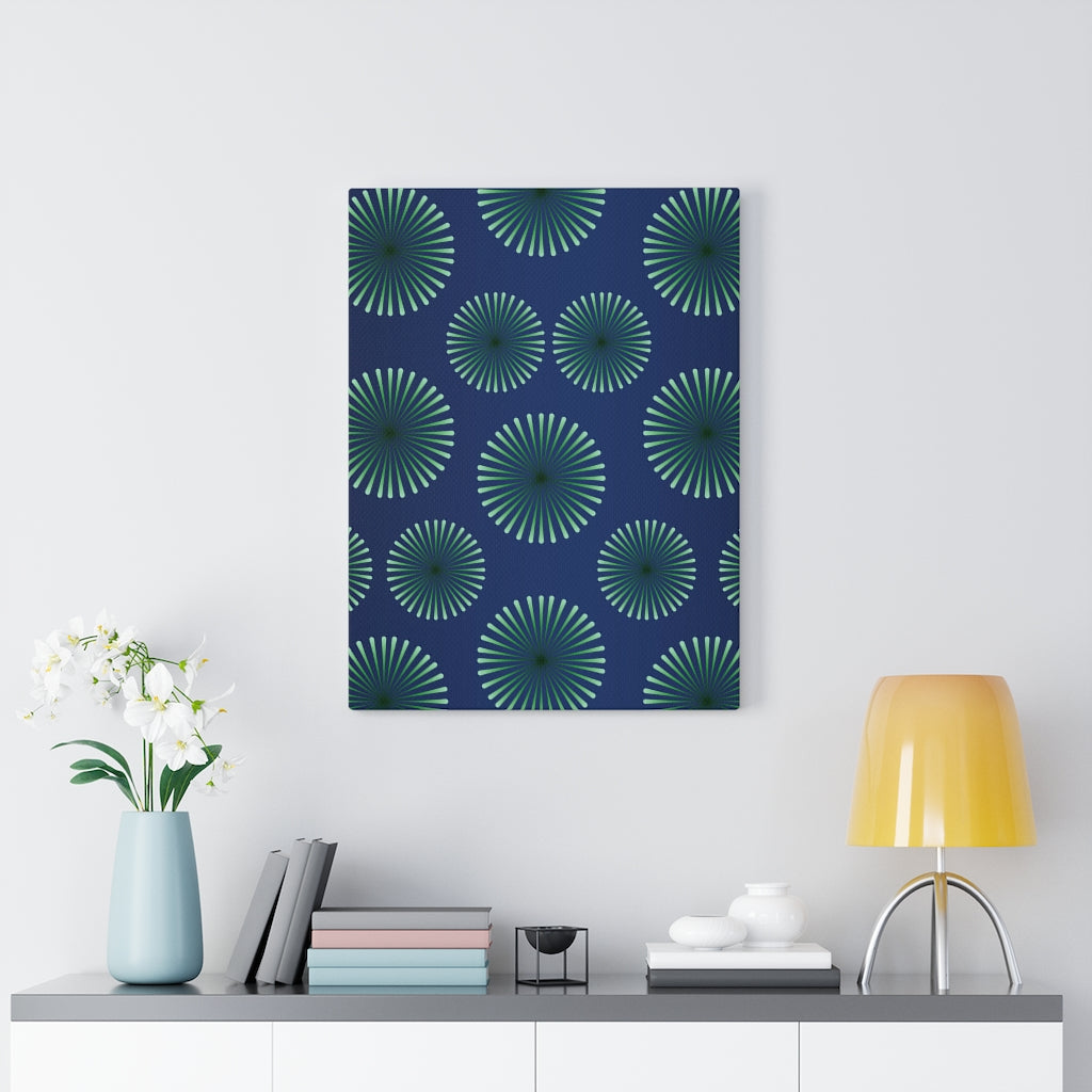 GEOMETRIC CANVAS ART | Blue Green Circles