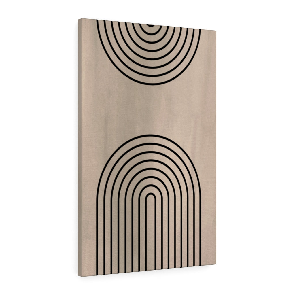 ABSTRACT WALL CANVAS ART | Beige Black