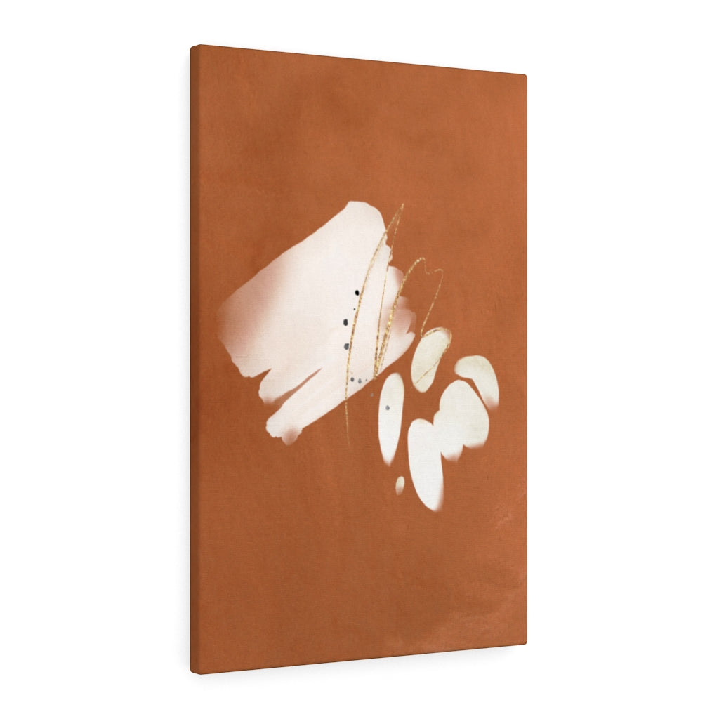 ABSTRACT WALL CANVAS ART | Terracotta Cream White