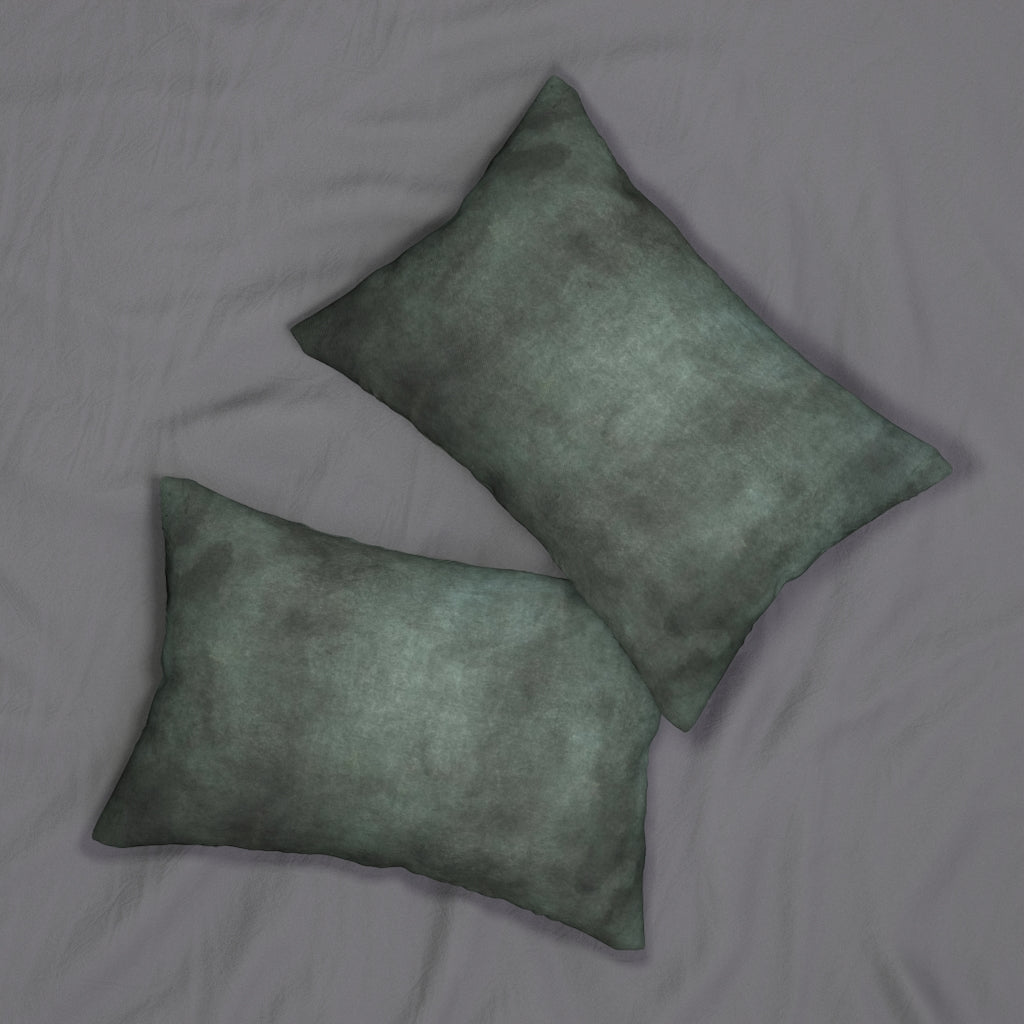 Abstract Boho Lumbar Pillow | Grey Green