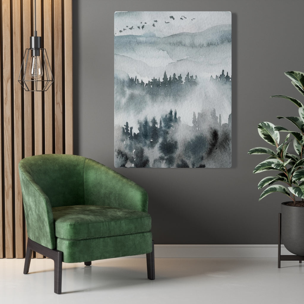 Nature Wall Canvas Art | Gray Woodlands