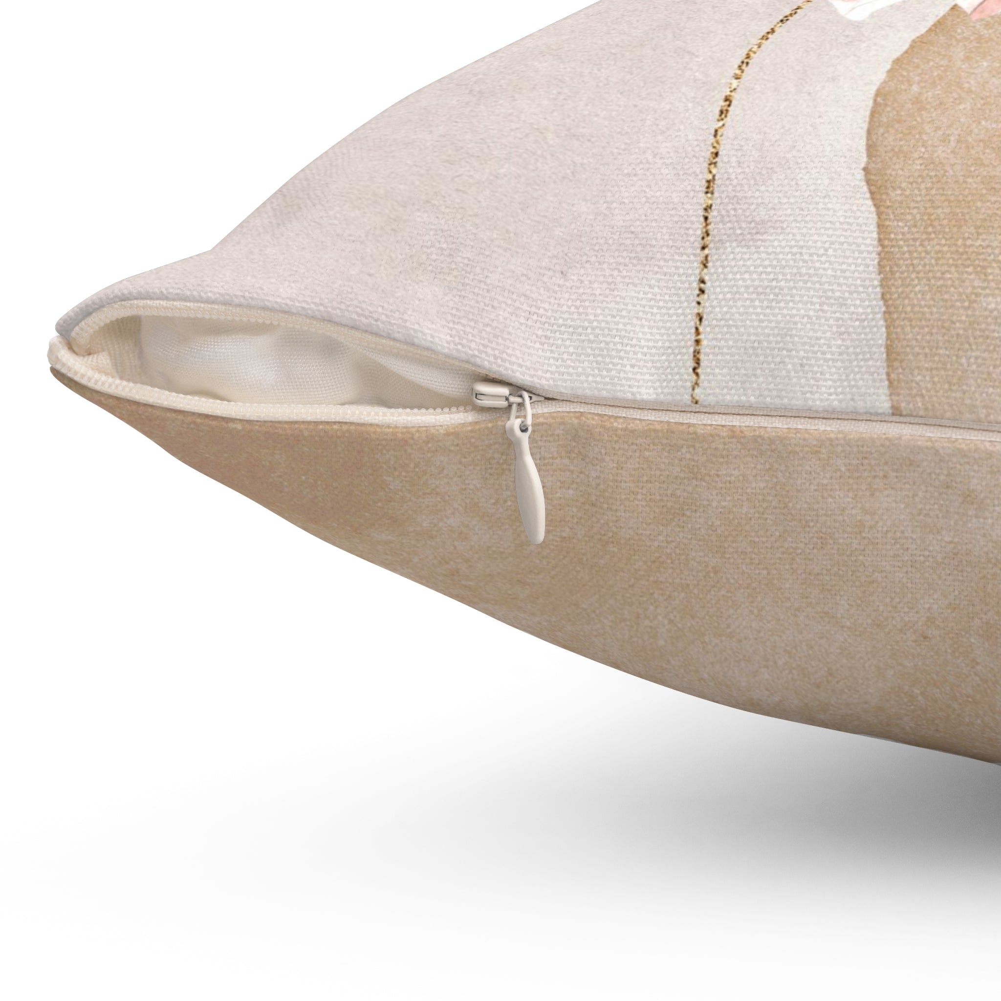 Abstract Pillow Cover | Blush Pink Beige Floral