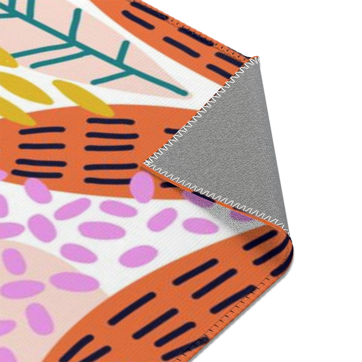 Floral Area Rug | Groovy Colorful Jungle Leaves