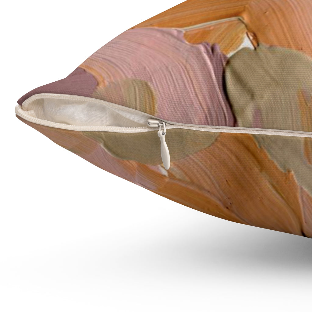 Abstract Pillow Cover | Beige Green Pink