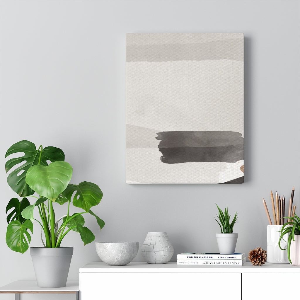 ABSTRACT WALL CANVAS ART | White Grey Black