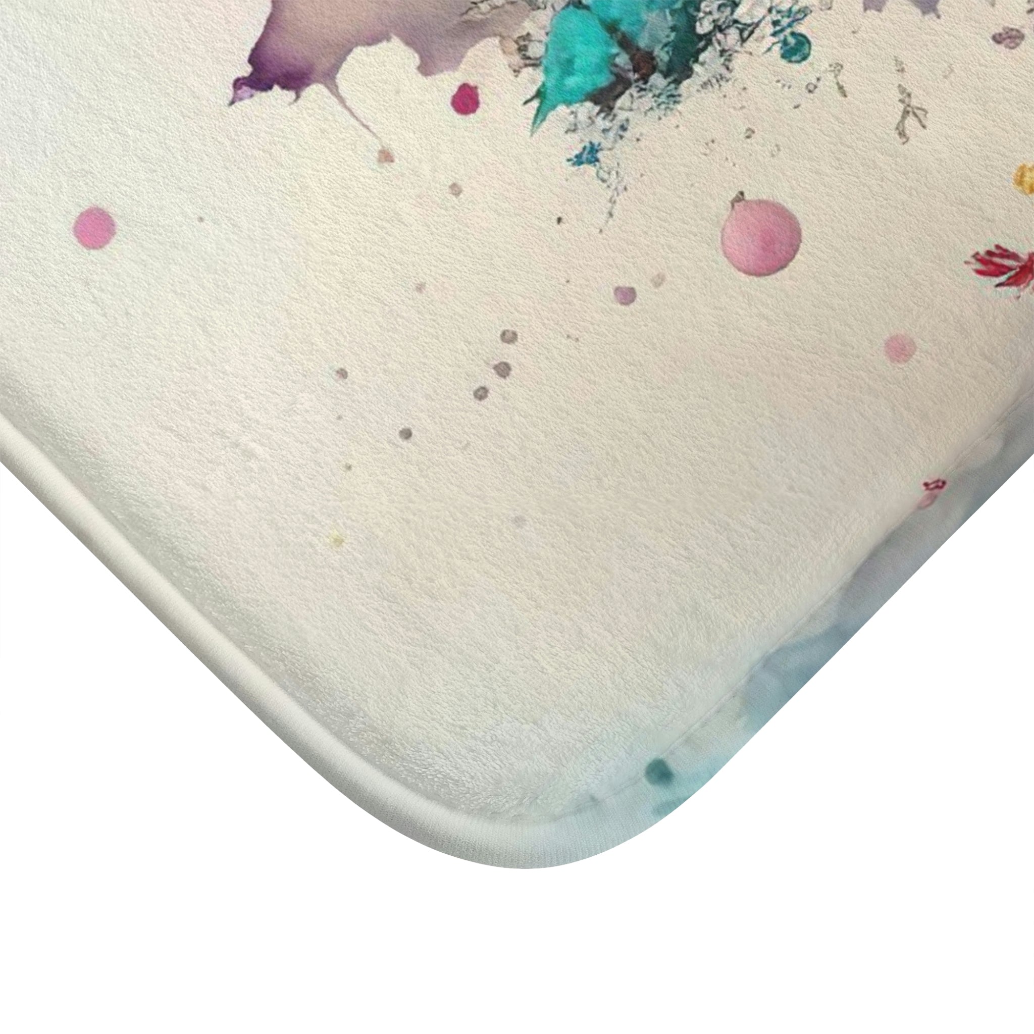 Teal Pink Fantasy Tree | Abstract Bath Mat