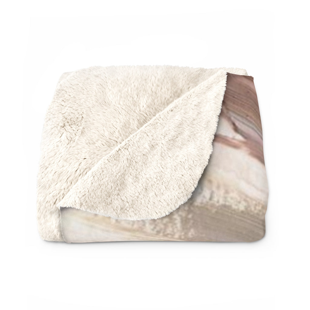 Acrylic Comfy Blanket | Brown Beige Pink
