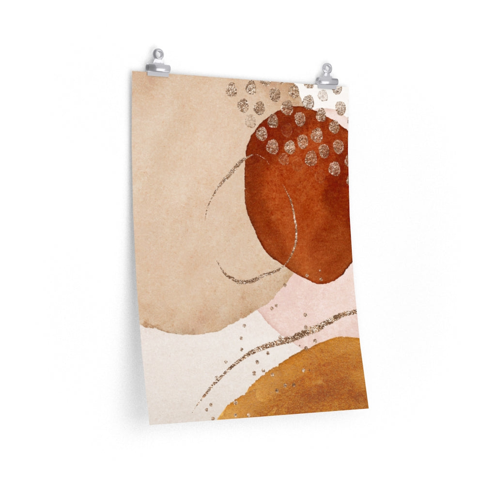 Rust Beige Abstract Art