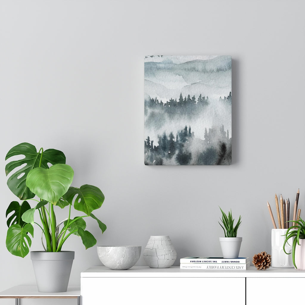 Nature Wall Canvas Art | Gray Woodlands
