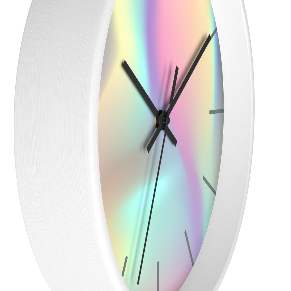 Wood, Holographic Wall Clock 10"