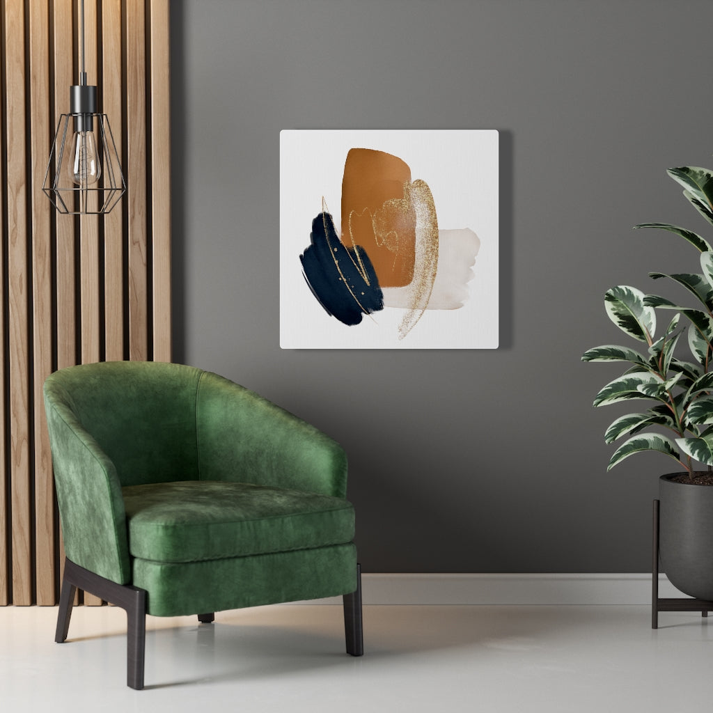 Abstract Canvas Art | Brown White Black Beige