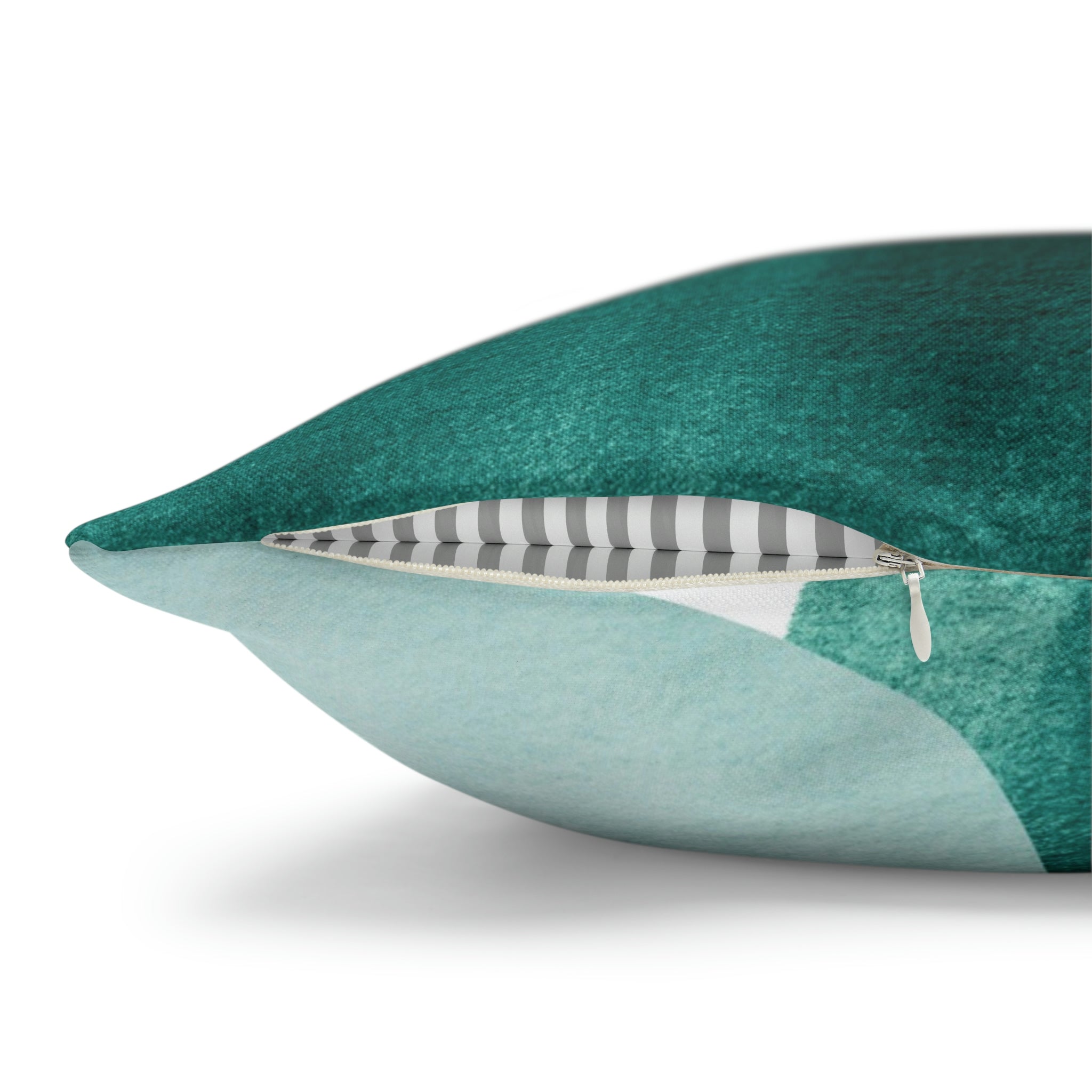 Abstract Boho Pillow Cover | Green Teal Gold